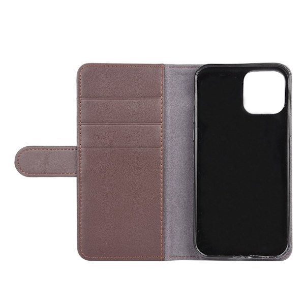 Ægte læder etui iPhone 12 Pro Max Brun