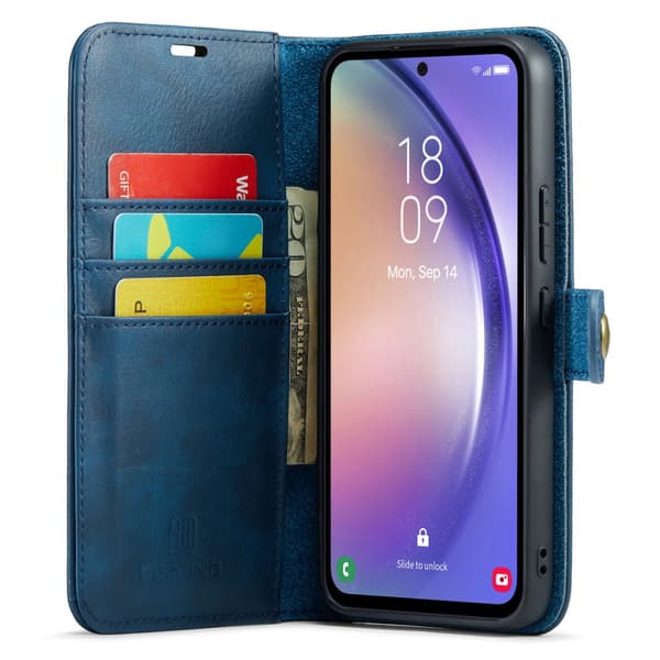 DG.MING 2-i-1 Magnetiskt Plånboksfodral Samsung Galaxy A54 Blå