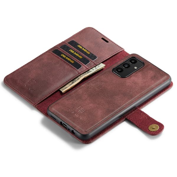 DG.MING 2-i-1 Magnetiskt Plånboksfodral Samsung Galaxy A13 Röd