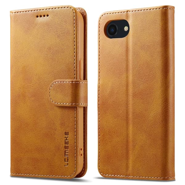 LC.IMEEKE Plånboksfodral iPhone 16e Cognac