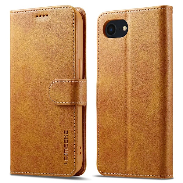 LC.IMEEKE Plånboksfodral iPhone SE (2024) Cognac