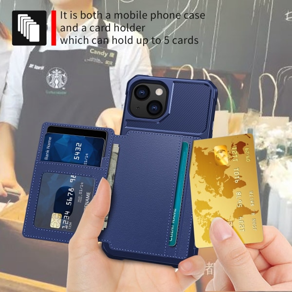 Multi-Slot Case iPhone 14 Plus Blå