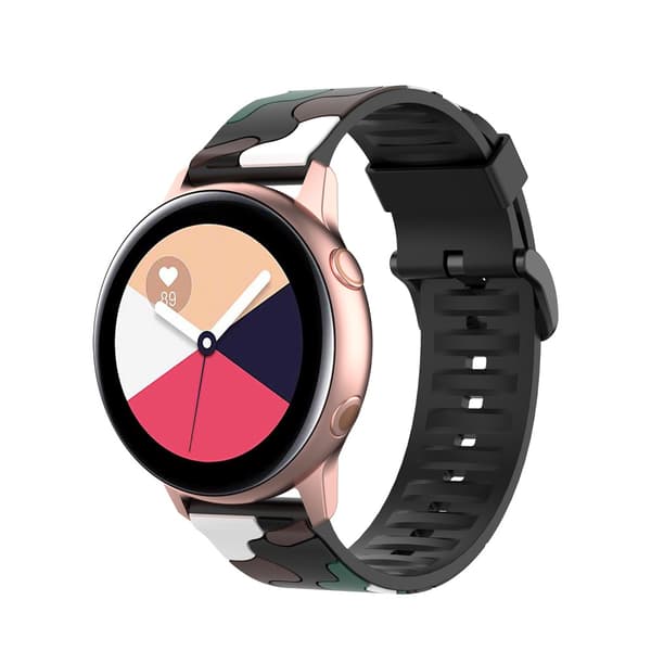 Silikonearmbånd Camouflage Galaxy Watch Active Grøn