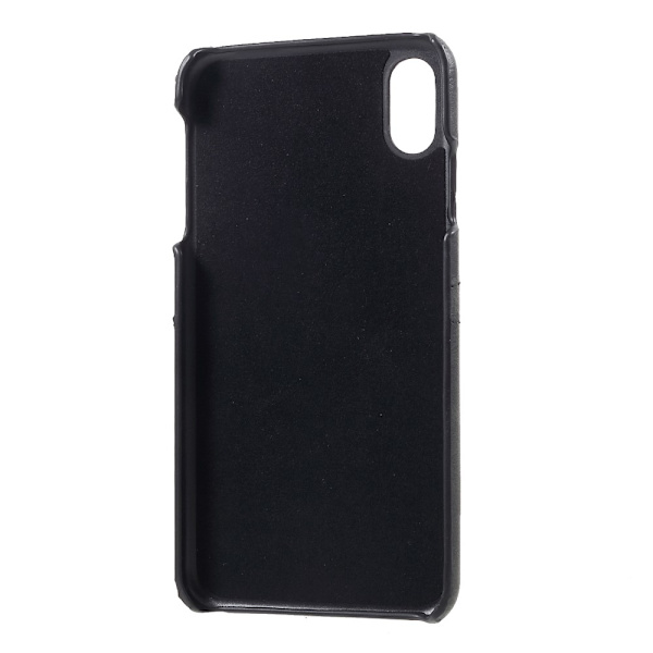 Läderskal Med Kortfack iPhone XS Max Svart