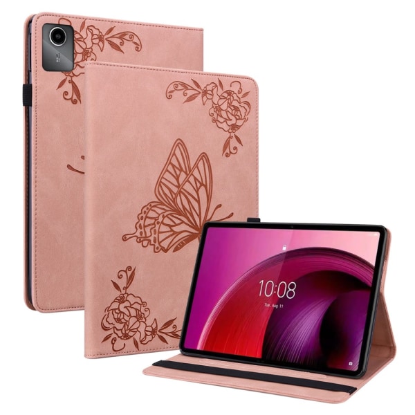 Lædertaske Lenovo Tab M11 Butterflies Pink