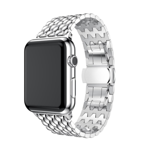 Perhoslukollinen metalliranneke Apple Watch 38/40/41mm hopea