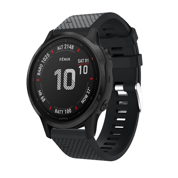 Silikonarmbånd Garmin Fenix 5S Plus Sort