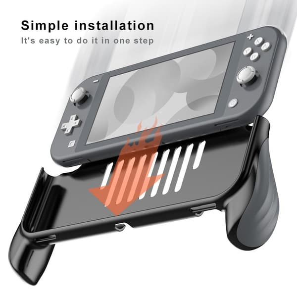 Nintendo Switch Lite Kuori Ergonomisilla Kahvoilla Harmaa