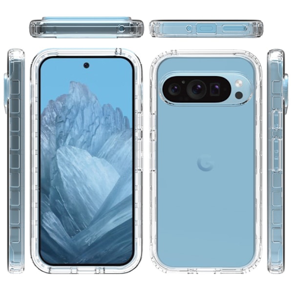 Allround-kotelo Google Pixel 9 Pro:lle, läpinäkyvä