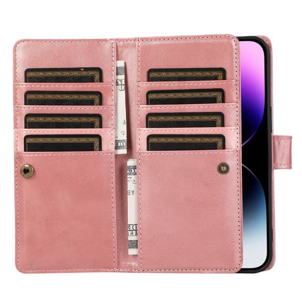 Plånboksfodral Multi-Slot iPhone 15 Pro Max Roséguld