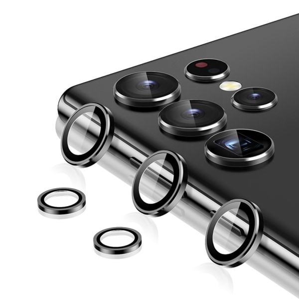 Enkay-kamerasuojaus Samsung Galaxy S22 Ultra Tempered Glass Musta
