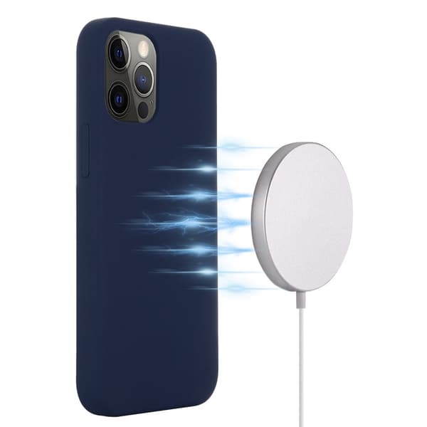 MagSafe-silikonikuori iPhone 14 Pro Max - tummansininen