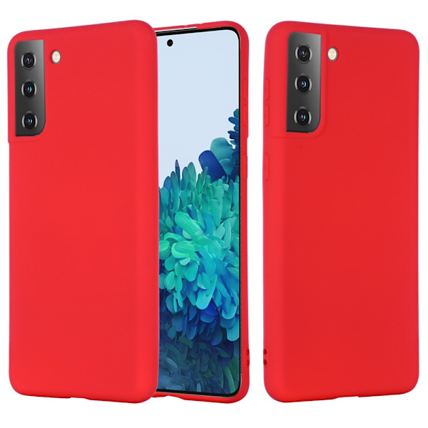 Samsung Galaxy S21 Plus -punainen silikonikuori