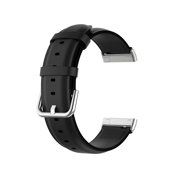 Ægte læderrem til Fitbit Versa 3/Sense - Sort