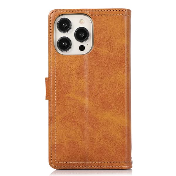 Plånboksfodral Multi-Slot iPhone 15 Cognac