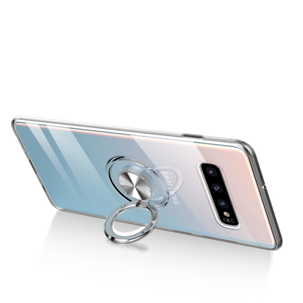 Suojakuori sormustelineellä Samsung Galaxy S10 läpinäkyvä
