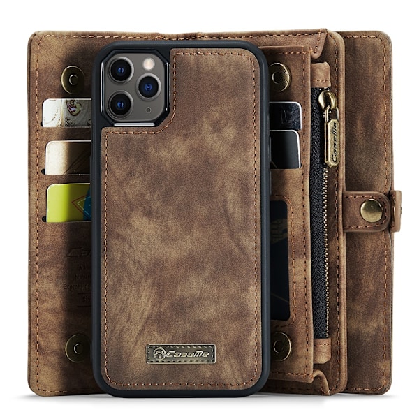 CaseMe Lompakkokotelo Multi-Slot iPhone 11 Pro Ruskea