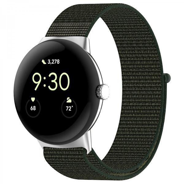 Nylonrem Google Pixel Watch 2 Mørkegrøn