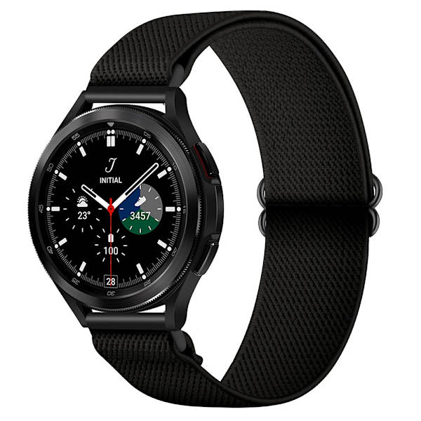 Elastisk Nylonrem til Samsung Galaxy Watch 7 44mm Sort