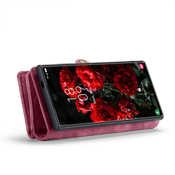 CaseMe Multi-Slot 2 i 1 Pungetui Galaxy S25 Ultra Rød