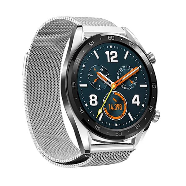 Milansk Loop Rem Huawei Watch GT/GT 2 46mm/GT 2e Sølv