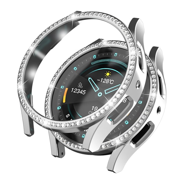 Rhinestone-kuori Samsung Galaxy Watch 6 44mm hopea