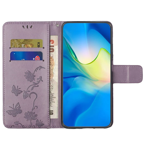 Læderetui Sommerfugle Samsung Galaxy S24 Lilla