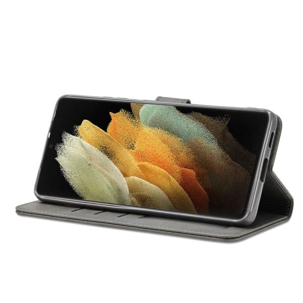 LC.IMEEKE Plånboksfodral Samsung Galaxy S21 Ultra Grå
