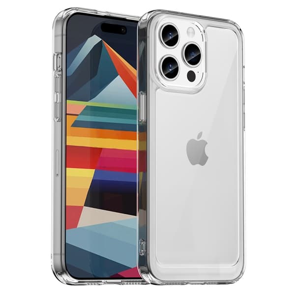 Hybrid Edge Skal iPhone 15 Pro Transparent