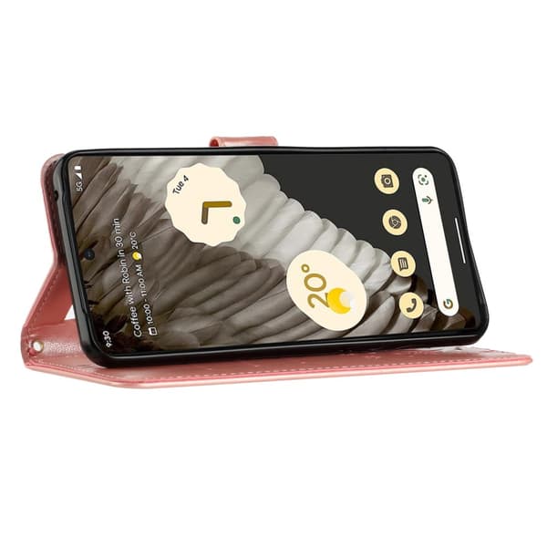 Nahkakotelo Perhoset Google Pixel 8 Pro Pinkki