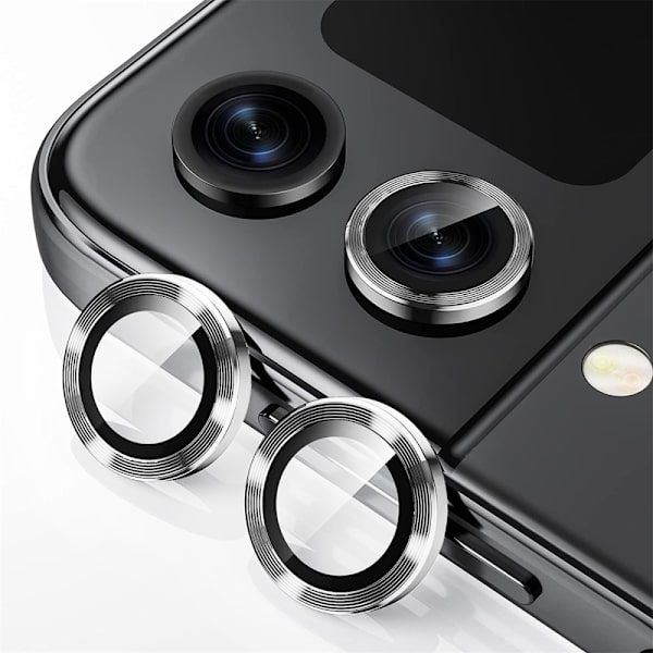 Hat Prince Härdat Glas Linsisuoja Samsung Galaxy Z Flip 5 Silver