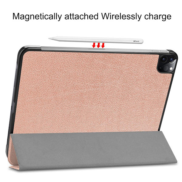 iPad Pro 12.9 5. generation (2021) Etui Tri-fold Rosa