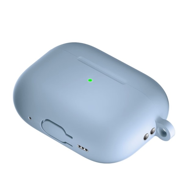 Silikonskal Med Karbinhake Apple AirPods Pro 2 Ljusblå