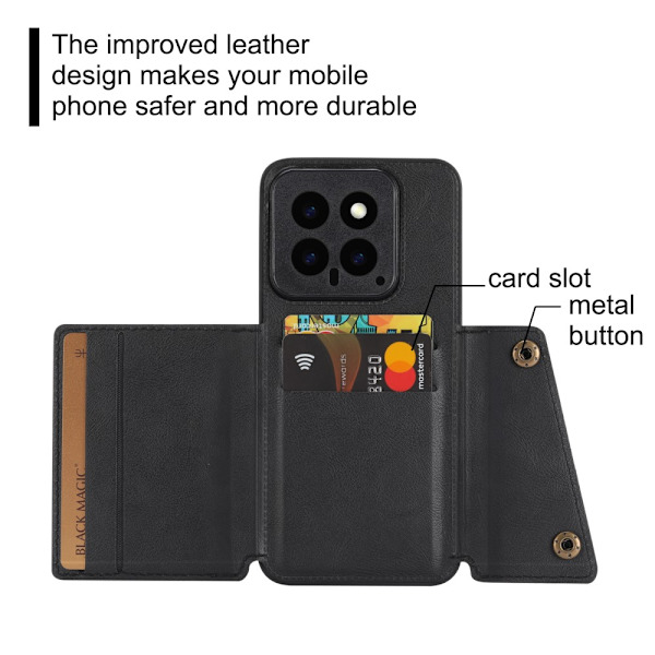Etui med pung til Xiaomi 14 Pro Sort