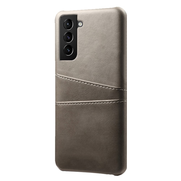 Läderskal Kortfack Samsung Galaxy S22 Plus Grå