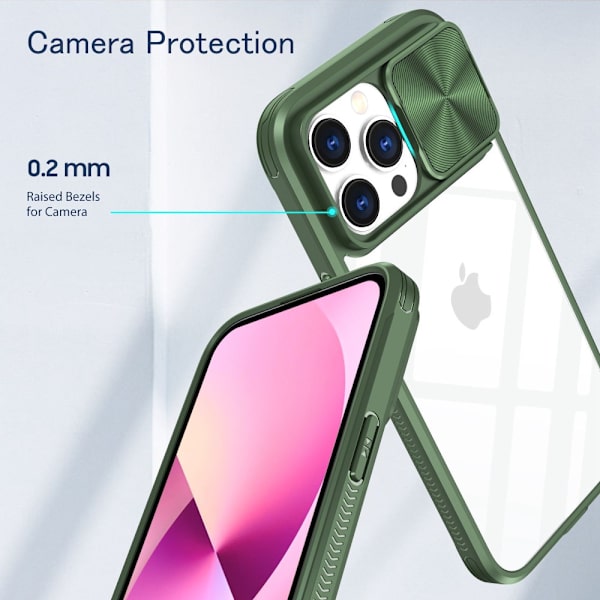 Edge Skal Kameraskydd iPhone 14 Pro Max Grön