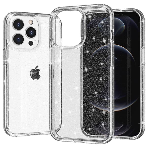 iPhone 14 Pro Max Kuori Glitter Läpinäkyvä