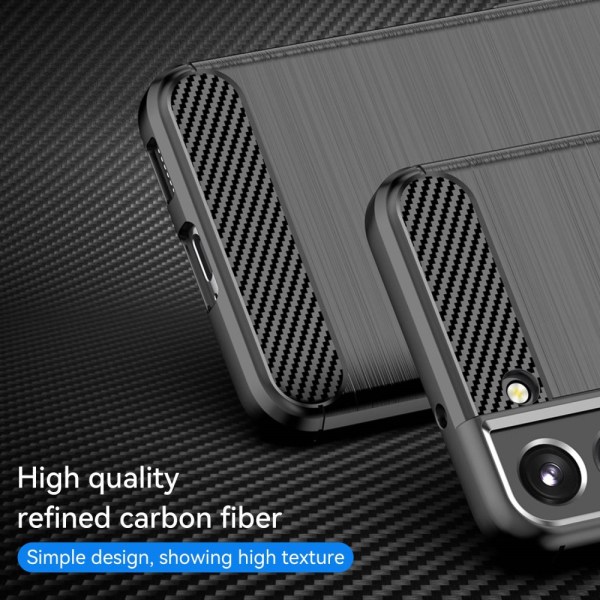 Carbon stødsikker TPU-cover Samsung Galaxy S23 Sort