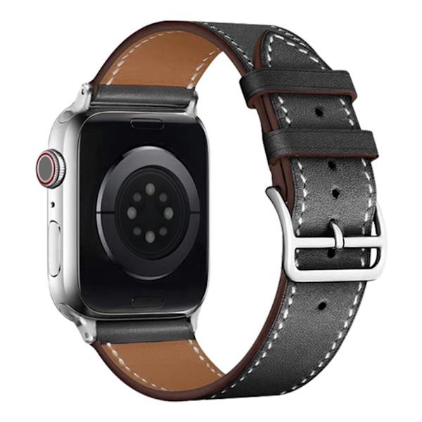 Imak nahkaranneke Apple Watch 42/44/45/49 mm musta