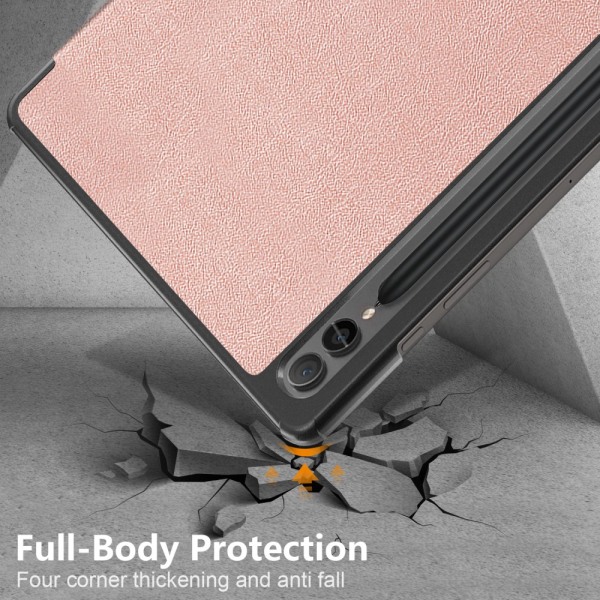 Samsung Galaxy Tab S9 Plus Fodral Tri-fold Rosa