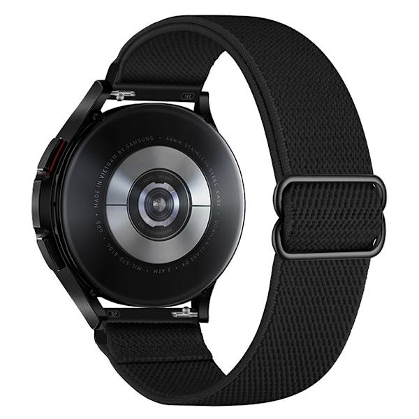 Elastisk Nylonrem til Samsung Galaxy Watch 7 44mm Sort