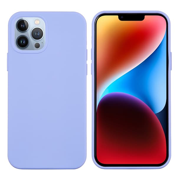 Silikonikuori iPhone 15 Prolle, lila