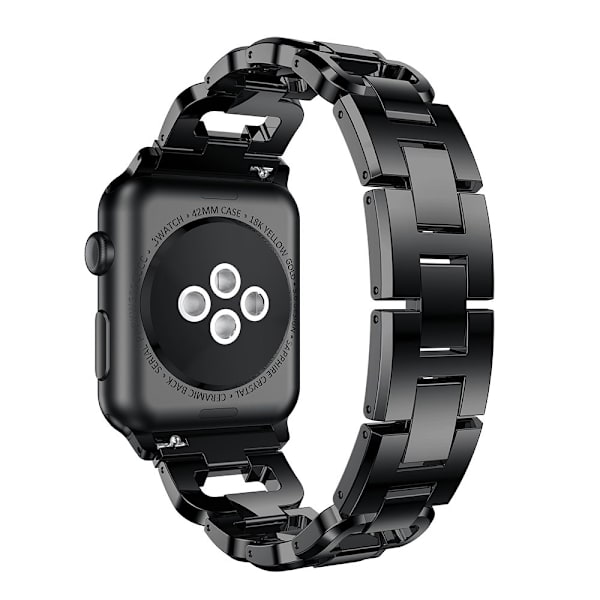 Rhinestone Metal Rem til Apple Watch 45mm Series 9 Sort
