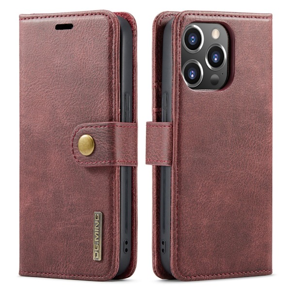 DG.MING 2-in-1 Magnet Wallet iPhone 16 Pro Max Punainen