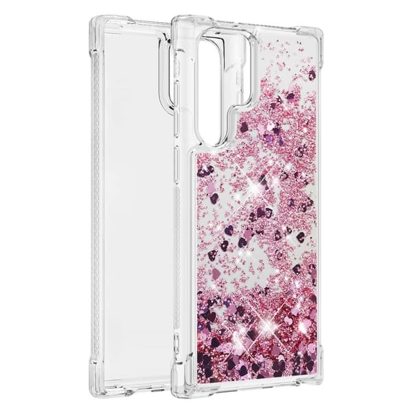Glitter Bling TPU Case Samsung Galaxy S22 Ultra Roséguld