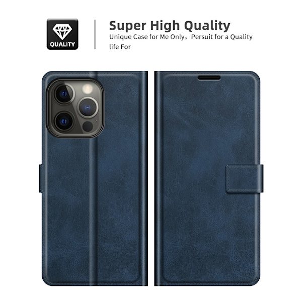 iPhone 13 Pro Max Læderpung Blå