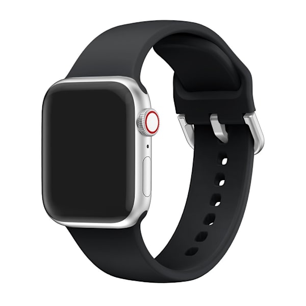 Blødt Silikonarmbånd til Apple Watch 41mm Series 9 Sort