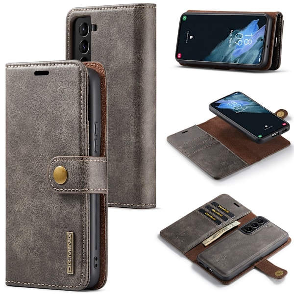 DG.MING 2-in-1 Magnet Wallet Samsung Galaxy S24 Brown