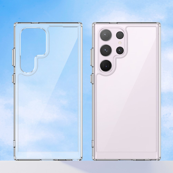 Samsung Galaxy S24 Ultra Hybrid Edge -kotelo, läpinäkyvä