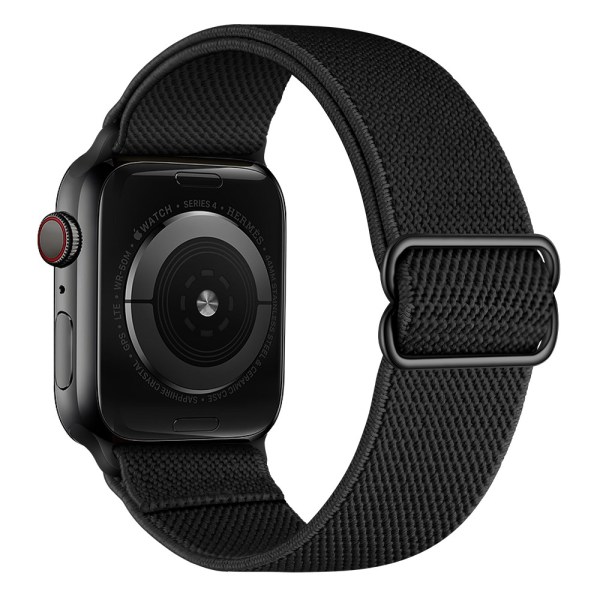 Elastisk Nylonrem til Apple Watch 41mm Series 9 Sort